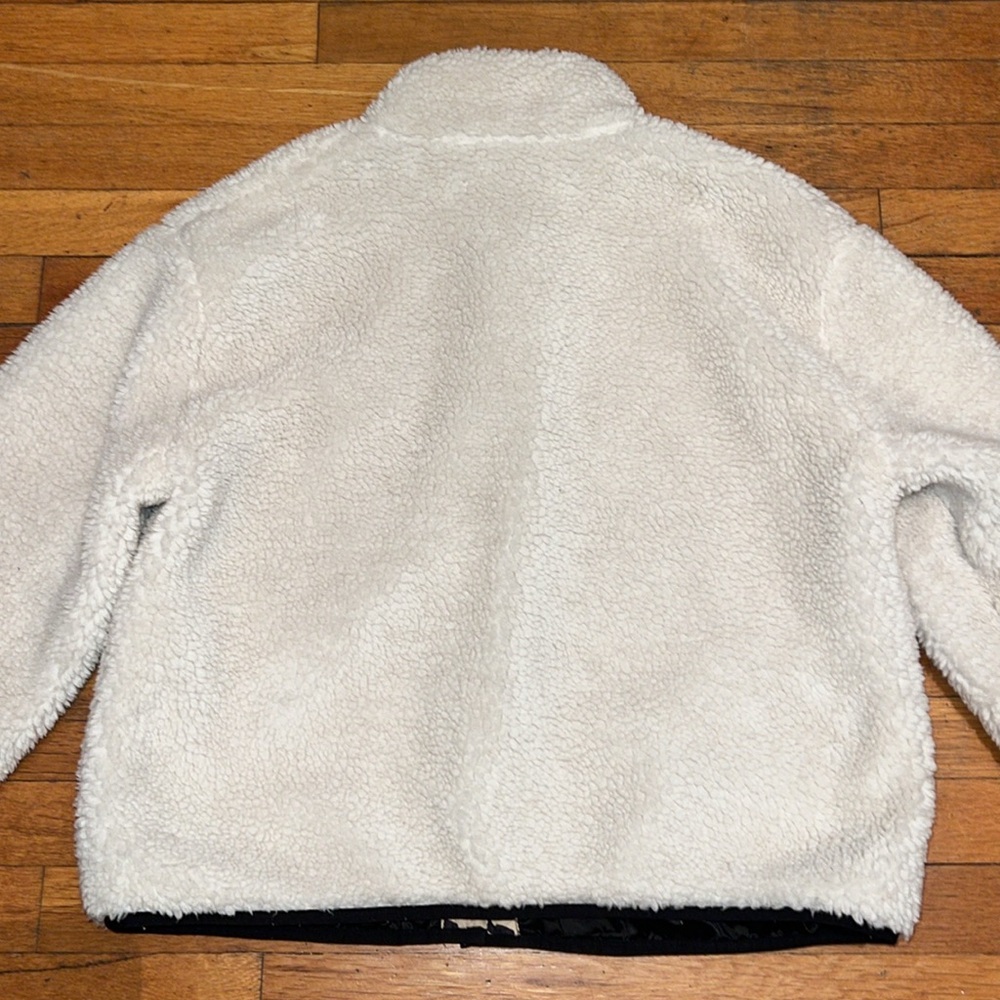 Rails Cream Teddy Jacket with Leopard Trim - Picture 14 of 16